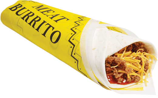 A burrito with meat and cheese in it.