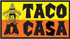 A yellow and orange sign with the words taco cash.