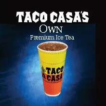 A cup of taco casa 's own ice tea.